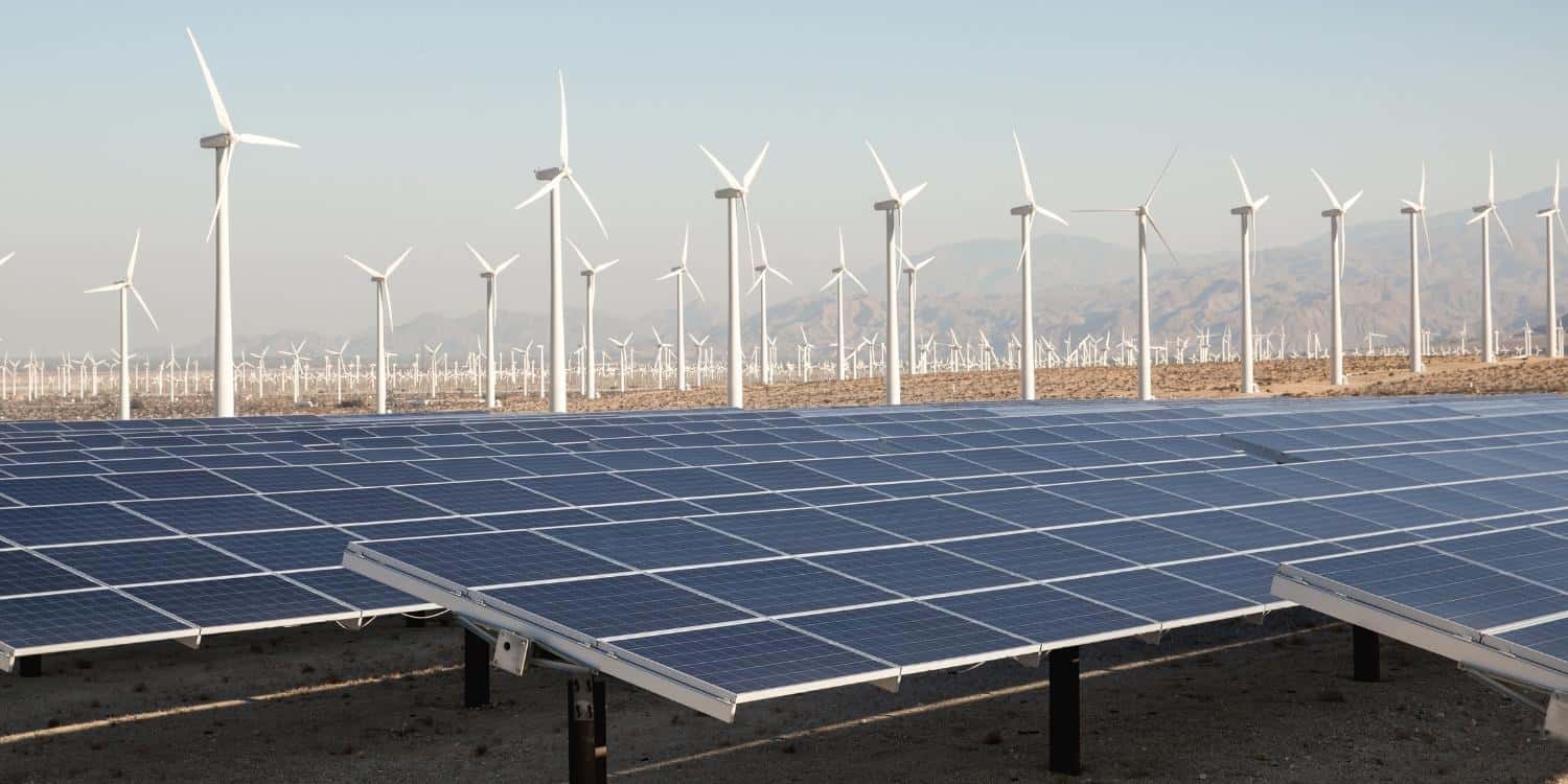 Wind farm and solar farm