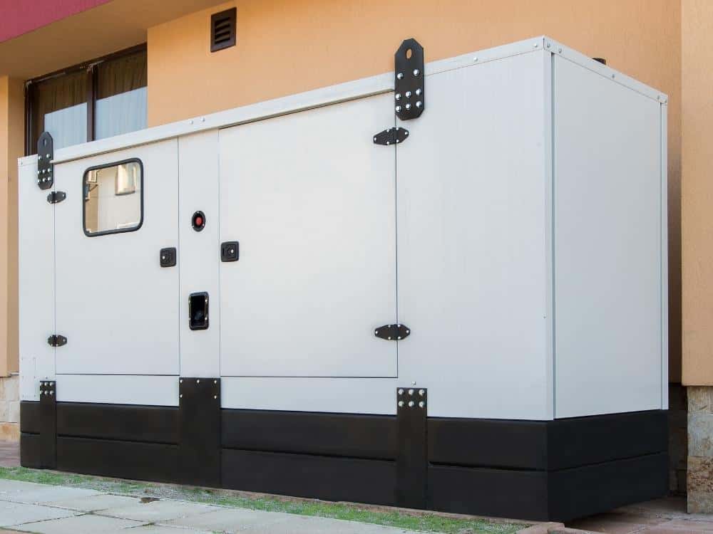 Power generator outside a house